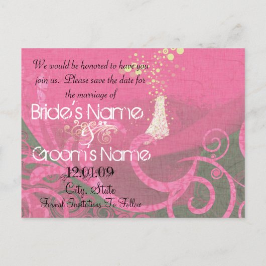 Sparen de Datum Rasberry Cala Lily Briefkaart (Achterkant)