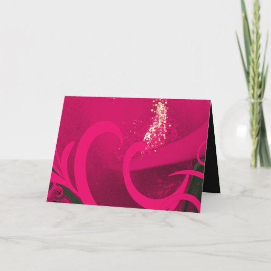 Sparen de Datum Rasberry Cala Lily Briefkaart (Achterkant)
