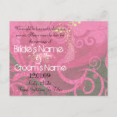 Sparen de Datum Rasberry Cala Lily Briefkaart (Achterkant)