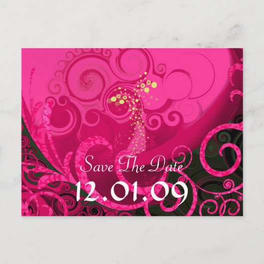 Sparen de Datum Rasberry Cala Lily Briefkaart (Voorkant)