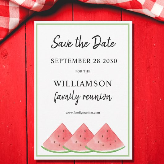 Sparen de Datum Reunion Watermelon van de Zomer va Kaart