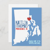 Sparen de Datum - - Rhode Island Save The Date (Voorkant / Achterkant)