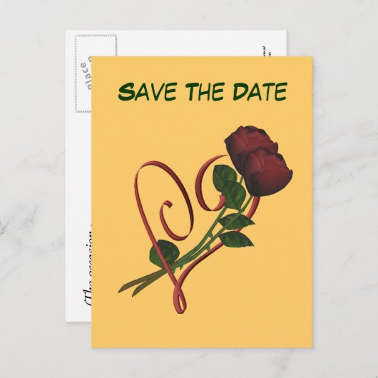 Sparen de Datum Rode Rijen het Briefkaart van het  (Voorkant / Achterkant)