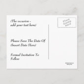 Sparen de Datum Rode Rijen het Briefkaart van het  (Achterkant)