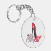 Sparen de Datum Rode Stiletto en het Sleutelhanger (Voorkant Links)