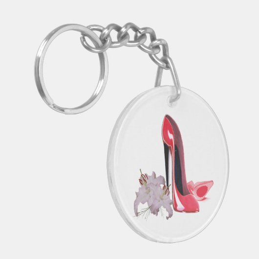 Sparen de Datum Rode Stiletto en het Sleutelhanger (Voorkant Links)