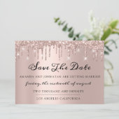 Sparen de Datum Roos drijft Vonk Glitter grijs Sil Save The Date (Staand voorkant)
