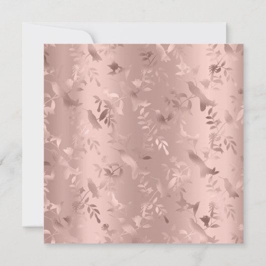 Sparen de Datum Roos Golden Circles van de Humming Save The Date (Achterkant)