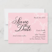 Sparen de Datum Roze Acanthus Vine Kaart (Voorkant)