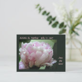Sparen de Datum Roze Briefkaart van de Weddenschap (Staand voorkant)