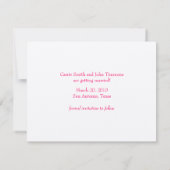 Sparen de Datum Roze Plumeria Save The Date (Achterkant)