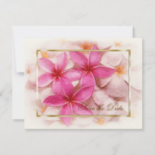 Sparen de Datum Roze Plumeria Save The Date