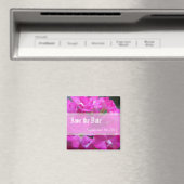 Sparen de datum, roze tuinbloemen magneet (Insitu (Vaatwasser))