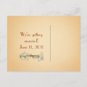 Sparen de Datum rozenbiet Aankondigingskaart (Achterkant)