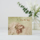 Sparen de Datum rozenbiet Aankondigingskaart (Staand voorkant)