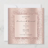 Sparen de Datum Ruitend Roos Gold Crystals Monogra Save The Date (Voorkant)