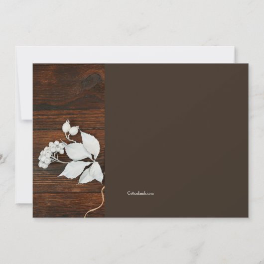 Sparen de Datum Rustic Aankondiging van de Foto (Achterkant)