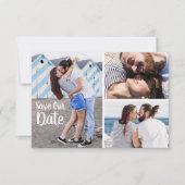 Sparen de Datum Rustic Boho Pijlen & de Foto van F Kaart (Voorkant)