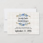 Sparen de Datum Rustic Boho Pijlen & de Foto van F Kaart (Achterkant)