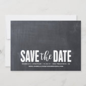 Sparen de Datum Rustic Chalkboard 3 Foto Collage Save The Date (Achterkant)