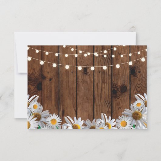 Sparen de Datum Rustic Daisy Licht Kaart van het H (Achterkant)
