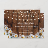 Sparen de Datum Rustic Daisy Licht Kaart van het H (Voorkant / Achterkant)