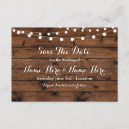 Sparen de Datum Rustic hout Rustic legant nodigde  Save The Date