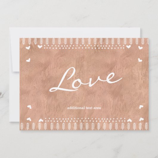 Sparen de Datum Rustic Roos Gold Foto Save The Date (Achterkant)