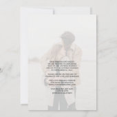 Sparen de Datum Rustic Wedding Foto Aankondiging (Achterkant)