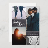 Sparen de datum Rustic Wedding Veelvoudige Foto Aankondiging (Voorkant / Achterkant)