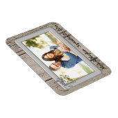 Sparen de Datum Rustic Wooden met Foto Magneet (Rechterzijde)