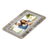 Sparen de Datum Rustic Wooden met Foto Magneet (Linkerzijde)