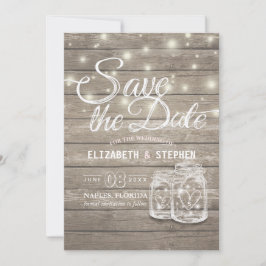 Sparen de Datum Rustige de Mason van het Hout van  Save The Date