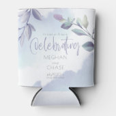 Sparen de Datum Rustige Waterverf Aqua Lila Verlat Blikjeskoeler (Voorkant)