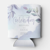 Sparen de Datum Rustige Waterverf Aqua Lila Verlat Blikjeskoeler (Achterkant)