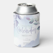 Sparen de Datum Rustige Waterverf Aqua Lila Verlat Blikjeskoeler (Blikje Achterkant)