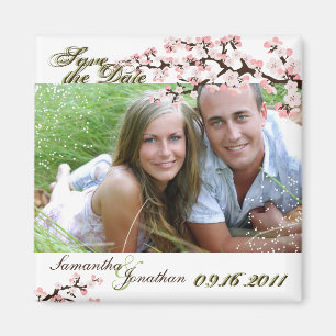 Sparen de Datum Sage Green Cherry Blossom Magnet