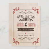  sparen de Datum Save The Date (Voorkant / Achterkant)