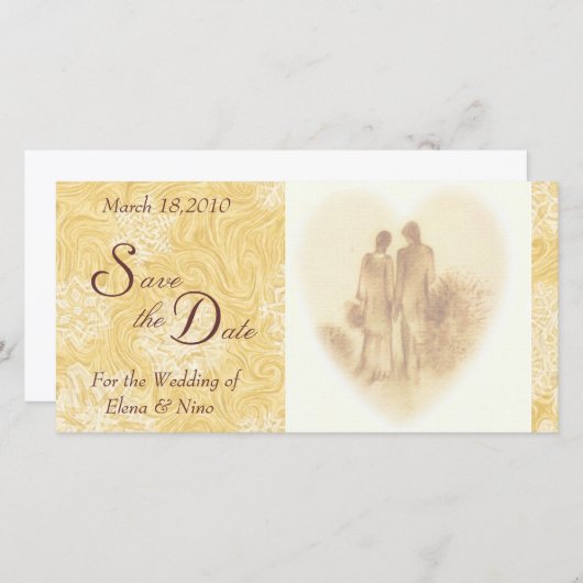  sparen de Datum Save The Date (Voorkant / Achterkant)