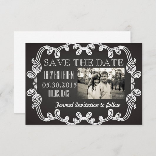 Sparen de Datum Save The Date (Voorkant / Achterkant)