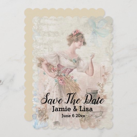 sparen de Datum Save The Date (Voorkant / Achterkant)