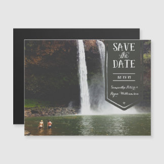 Sparen de Datum, schattige moderne douane fotomagn Magnetische Uitnodiging