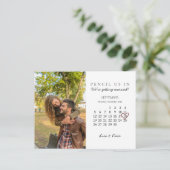 Sparen de Datum Sept 2021 Maand Roze Hart van de K Briefkaart (Staand voorkant)