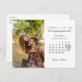 Sparen de Datum Sept 2021 Maand Roze Hart van de K Briefkaart (Voorkant / Achterkant)