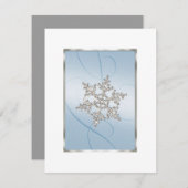 Sparen de Datum Sneeuwvlok van het Kristal Save The Date (Voorkant / Achterkant)