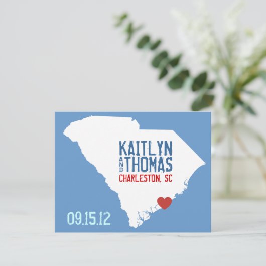 Sparen de Datum - - South Carolina Save The Date (Staand voorkant)