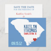 Sparen de Datum - - South Carolina Save The Date (Voorkant / Achterkant)