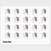 Sparen de Datum Spooky Halloween Floral slang Ronde Sticker (Vel)