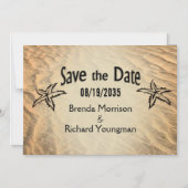 Sparen de Datum Starfish Beach Magnetische Uitnodiging (Voorkant)