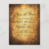 Sparen de Datum Steampunk Antiek Roos Aankondigingskaart (Voorkant)